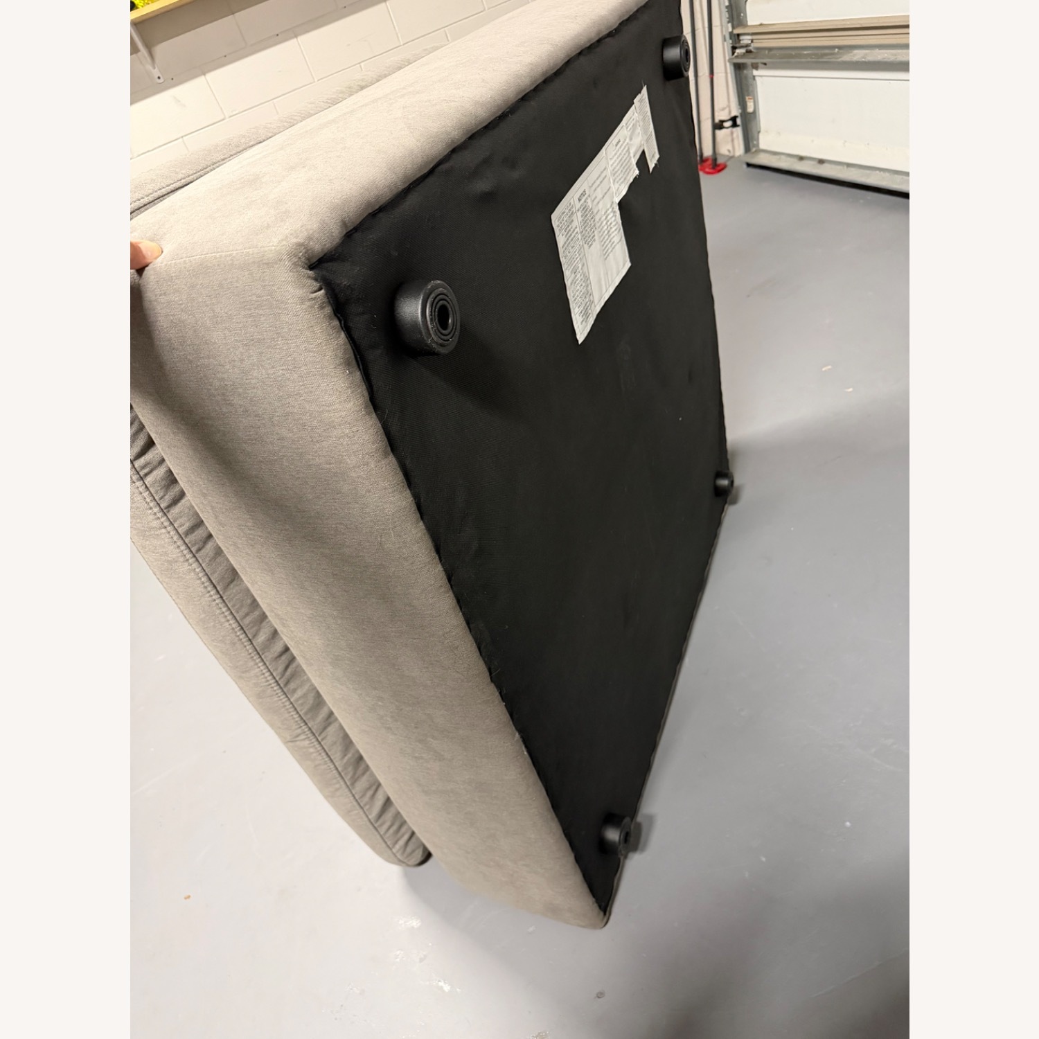 Nixon Light Gray Fabric Cocktail Ottoman - image-4