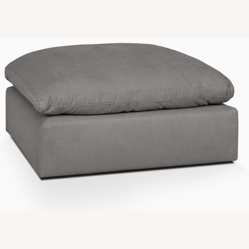 Used Nixon Light Gray Fabric Cocktail Ottoman for sale on AptDeco