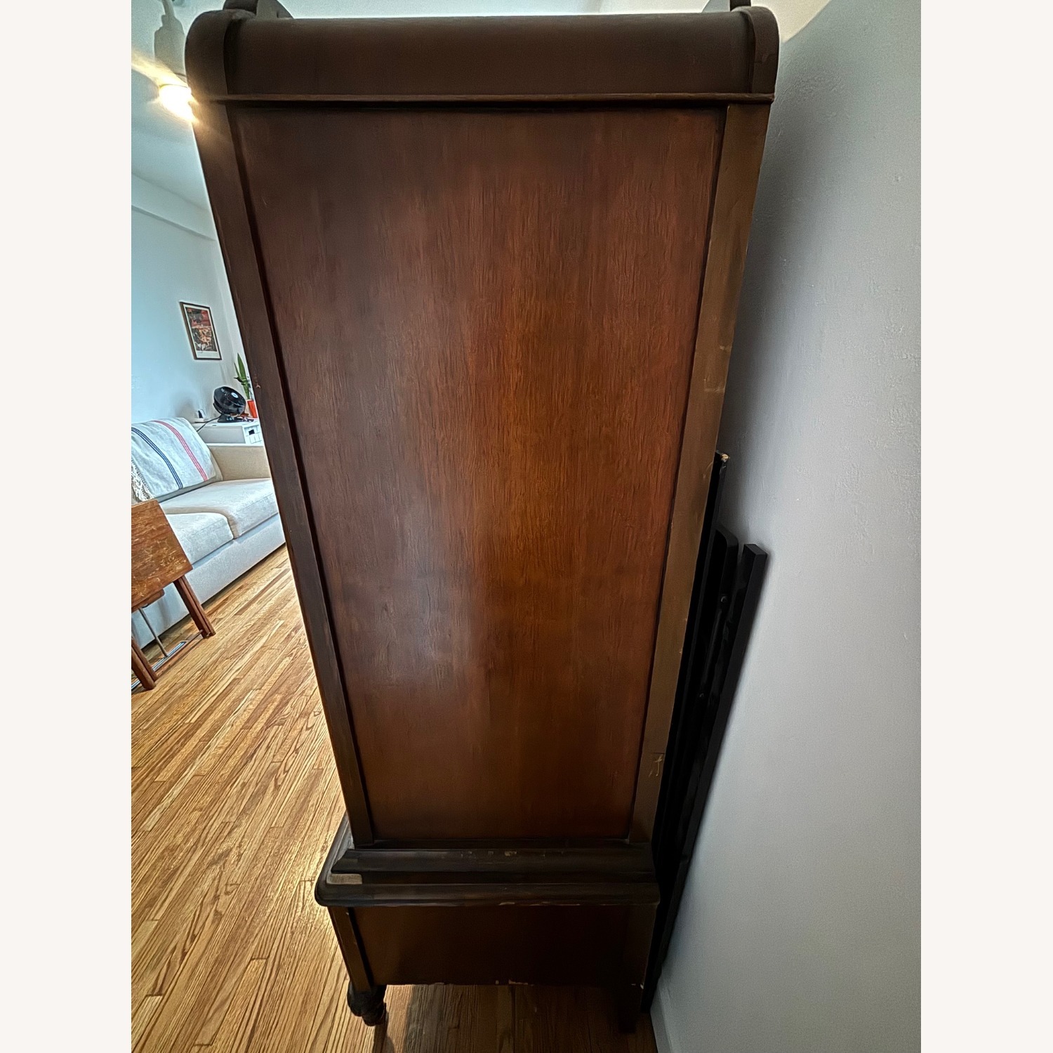 Dark Brown Wood Armoire - image-2