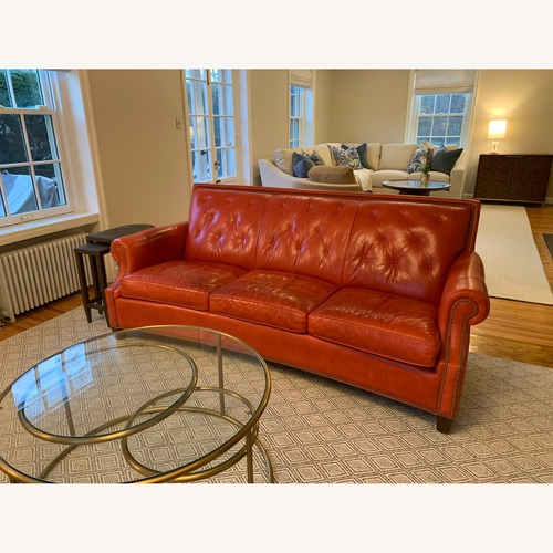 Used Hancock & Moore Red Leather 3+ Seater Sofa for sale on AptDeco