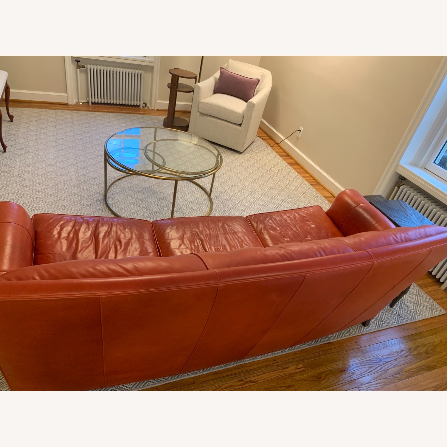 Hancock & Moore Red Leather 3+ Seater Sofa - image-4
