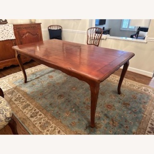 Used French Country Cherry Wood Dining Set for sale on AptDeco