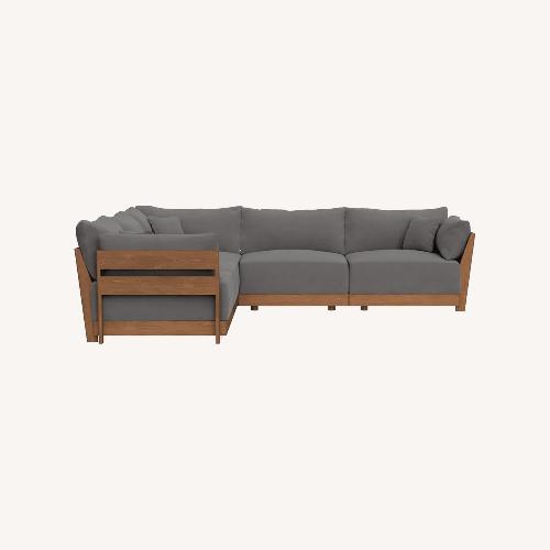 Used Inside Weather Bondi Dark Gray 5 Seater Sectional for sale on AptDeco