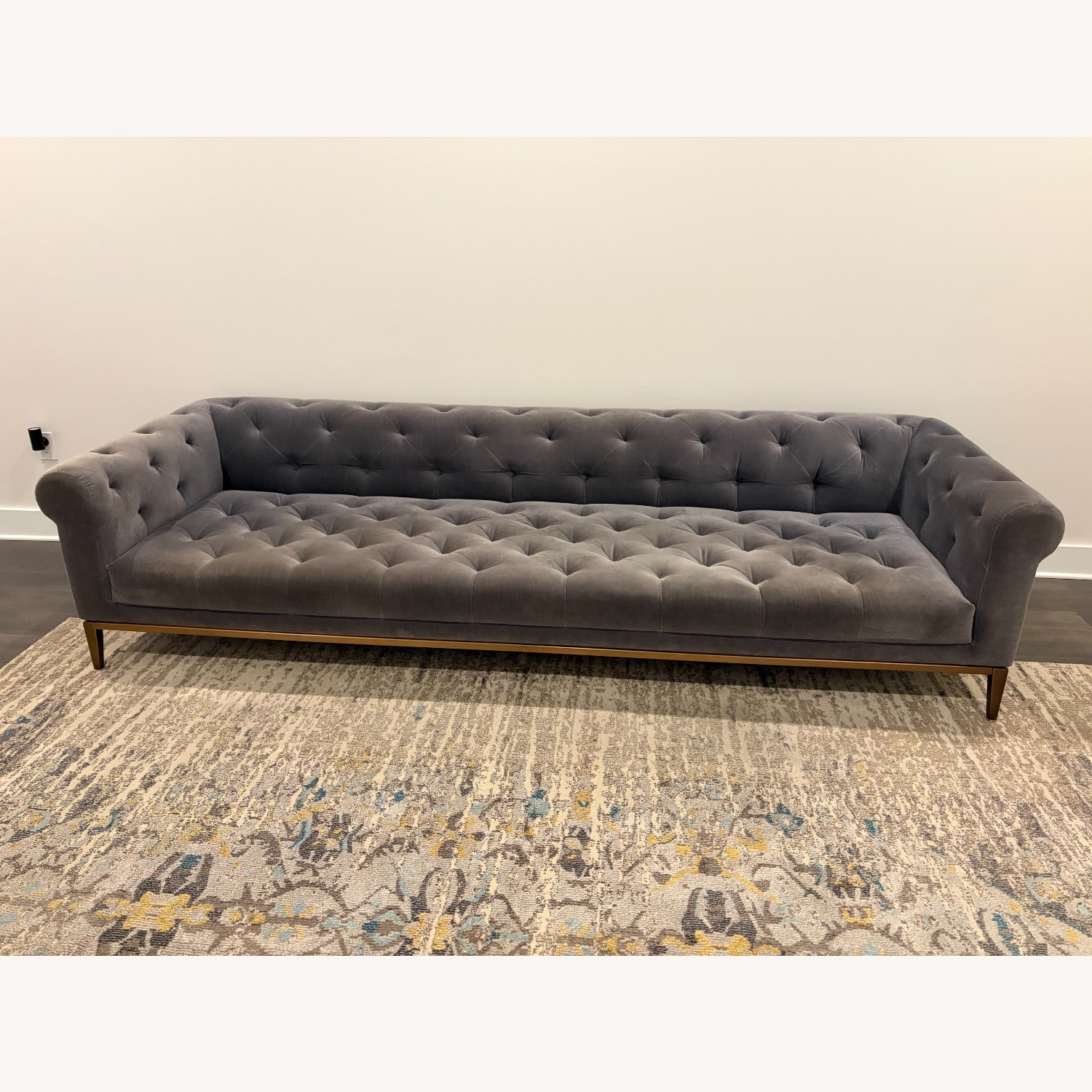 Restoration Hardware Gray 3+ Seater Sofa - image-1