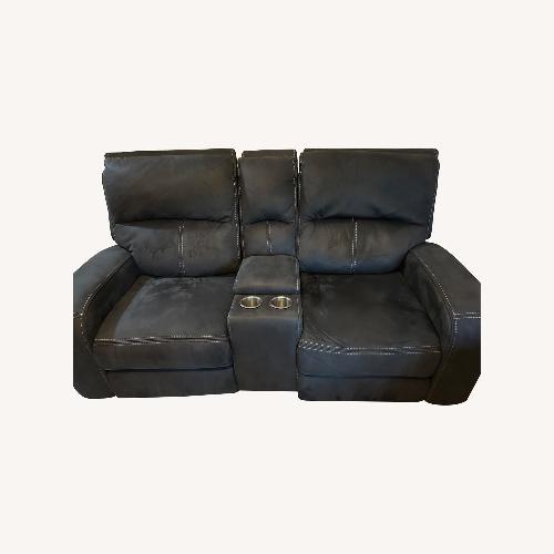 Used American Signature Furniture Dark Gray Loveseat for sale on AptDeco