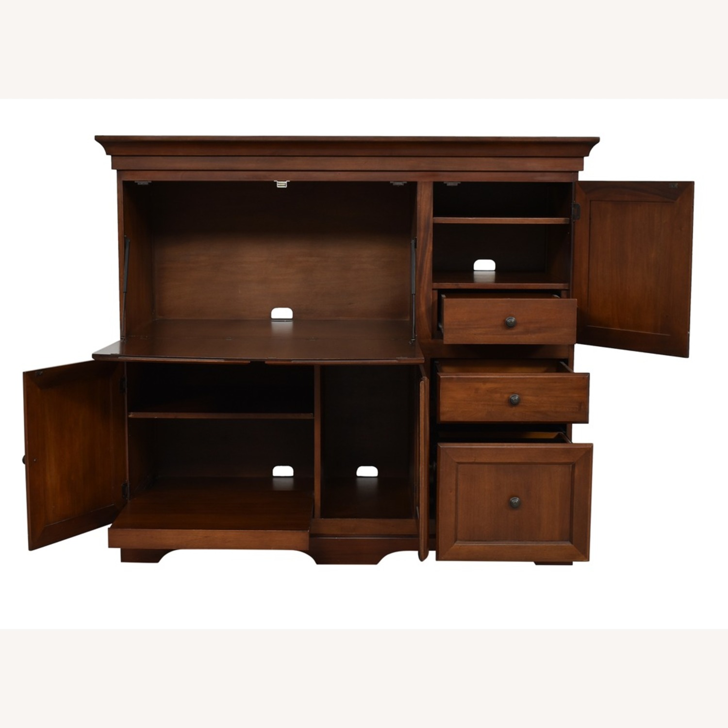 Pottery Barn Dark Brown Wood Desk - image-6