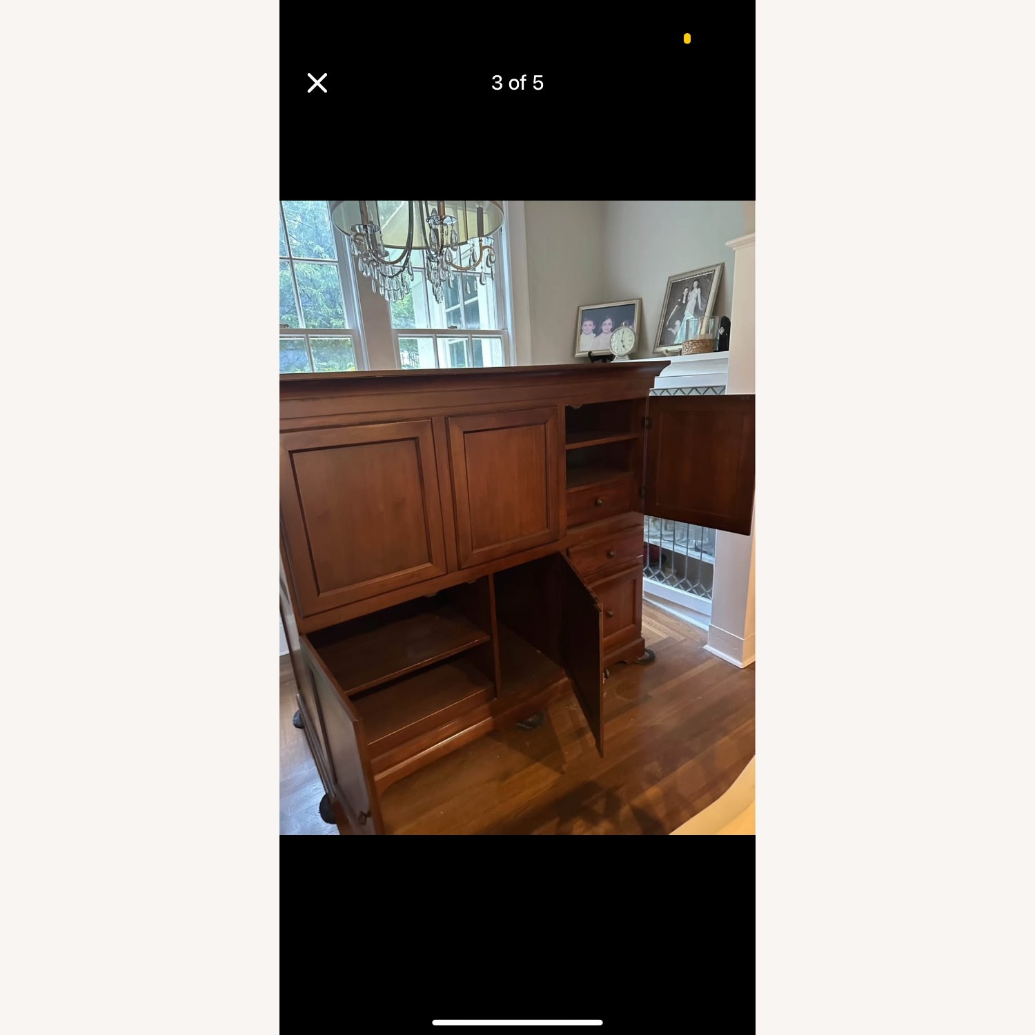 Pottery Barn Dark Brown Wood Desk - image-3