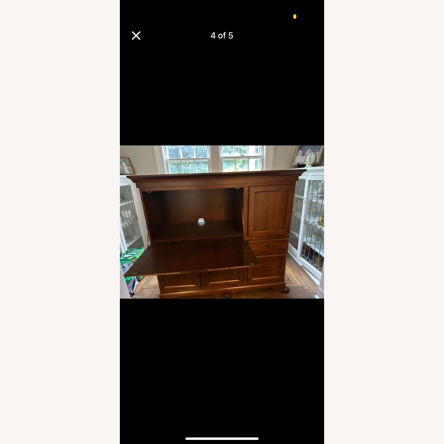 Pottery Barn Dark Brown Wood Desk - image-4