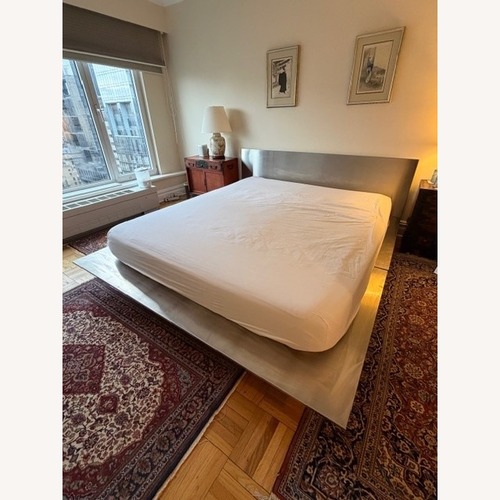 Used Custom Steel & Aluminum Platform Bed Frame, King for sale on AptDeco