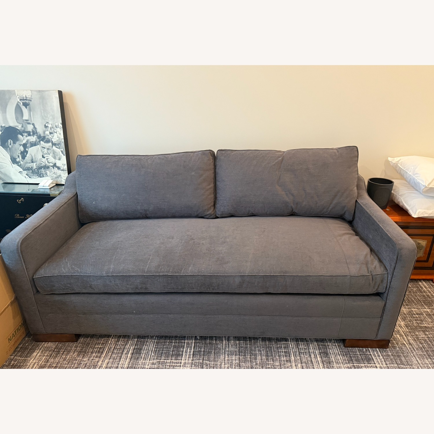 Kravet Light Gray Fabric Sleeper Sofa - image-0