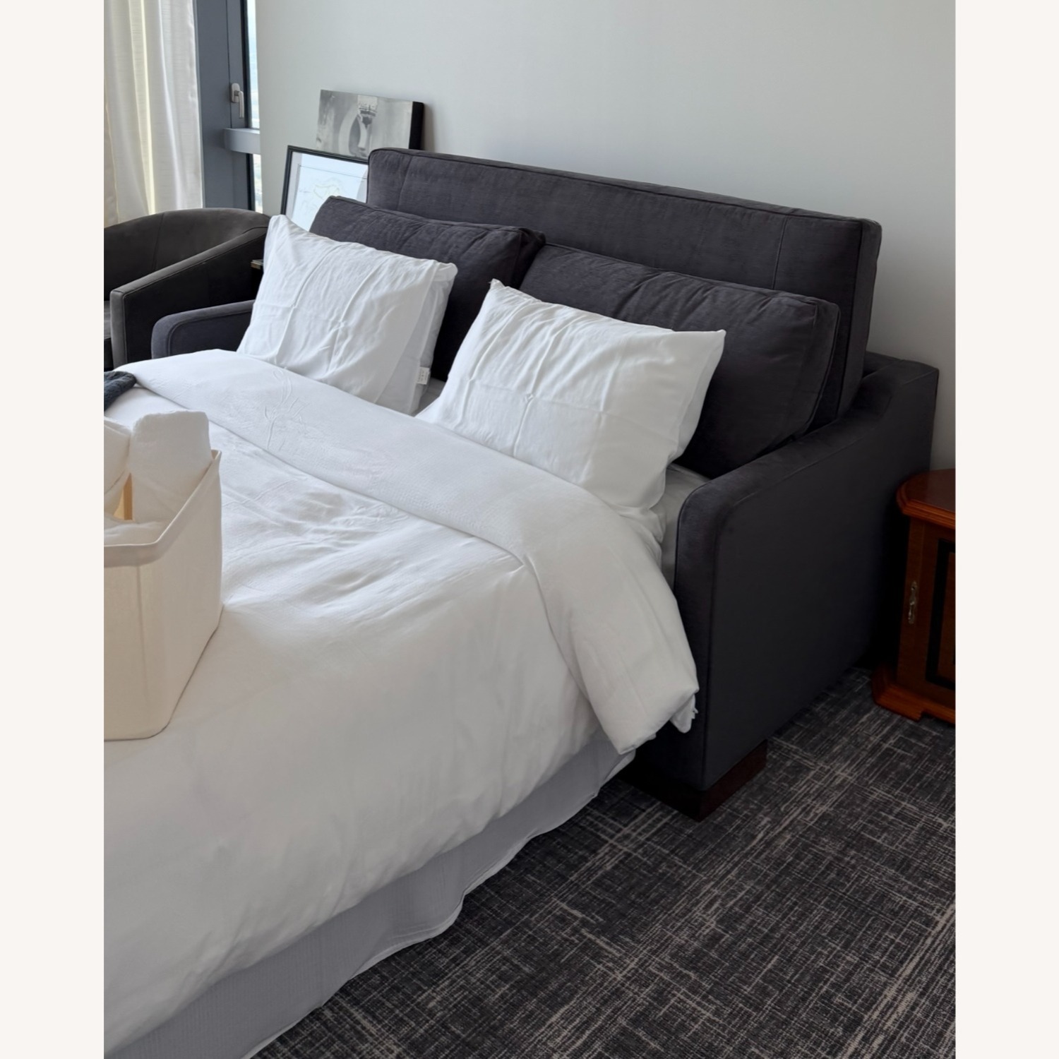 Kravet Light Gray Fabric Sleeper Sofa - image-3