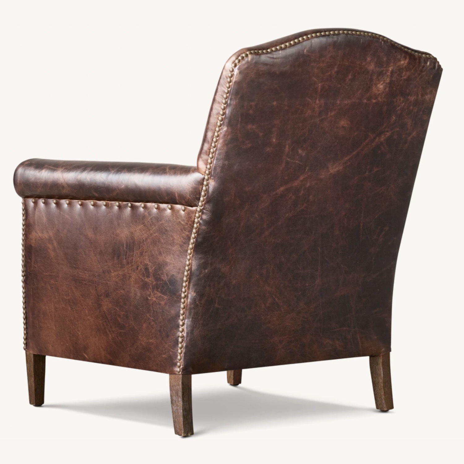 Restoration Hardware Camelback Leather Chair - image-1
