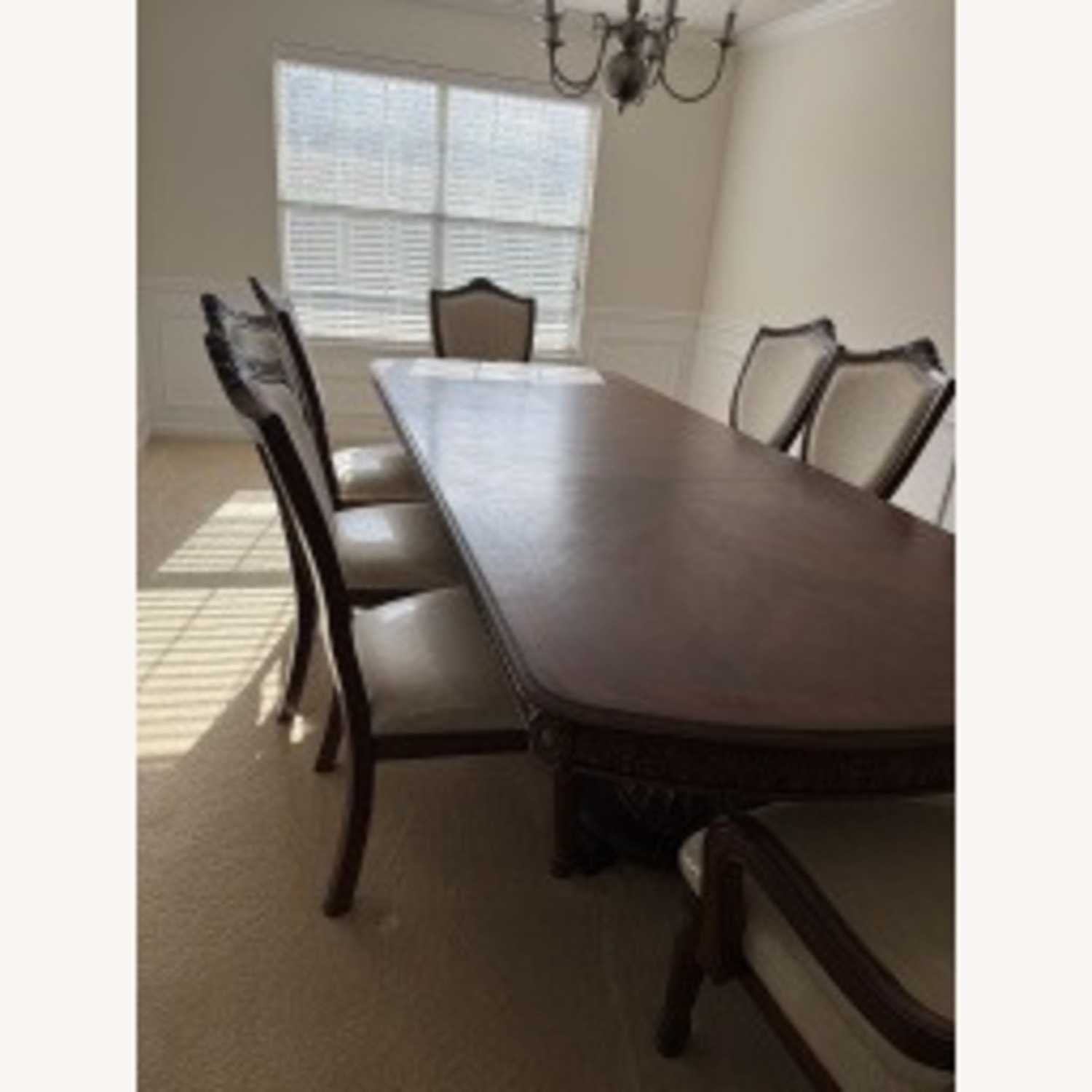  Dark Wood Dining Room Set - image-5