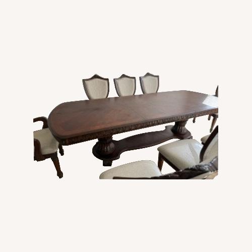 Used  Dark Wood Dining Room Set for sale on AptDeco