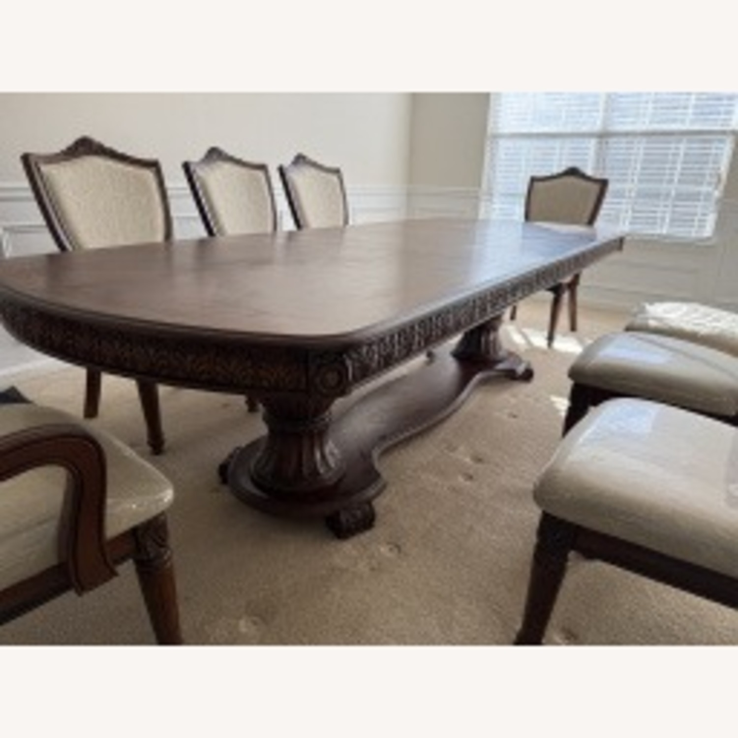  Dark Wood Dining Room Set - image-2