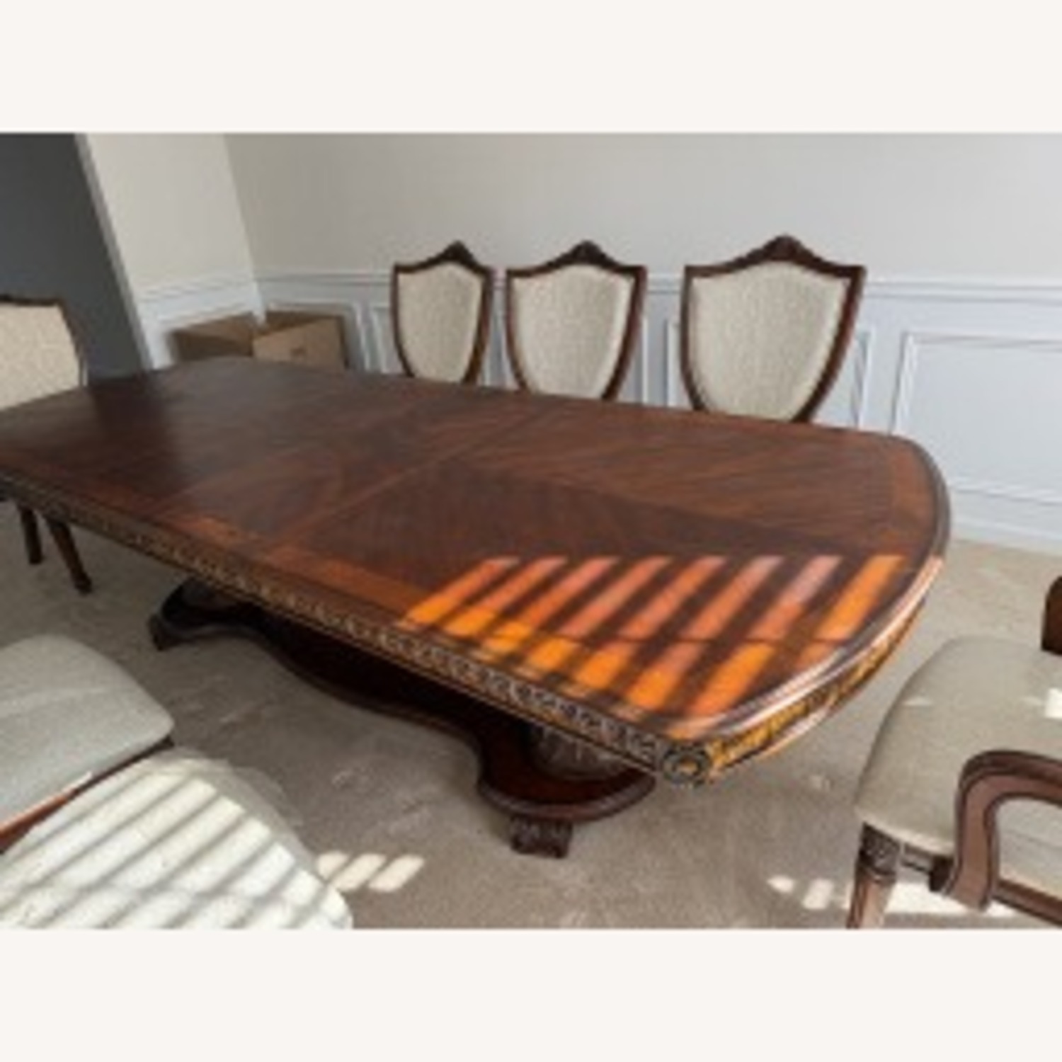  Dark Wood Dining Room Set - image-3