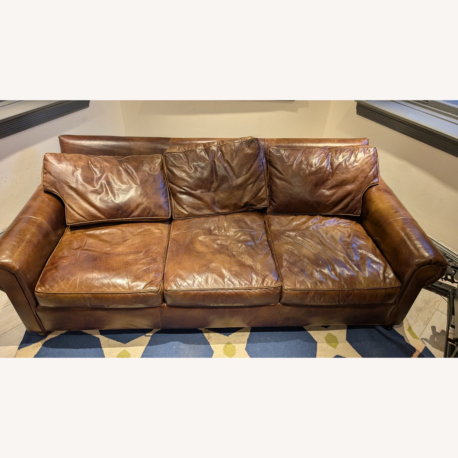 Restoration Hardware Lancaster '96 Dark Brown Sleeper Sofa - image-1