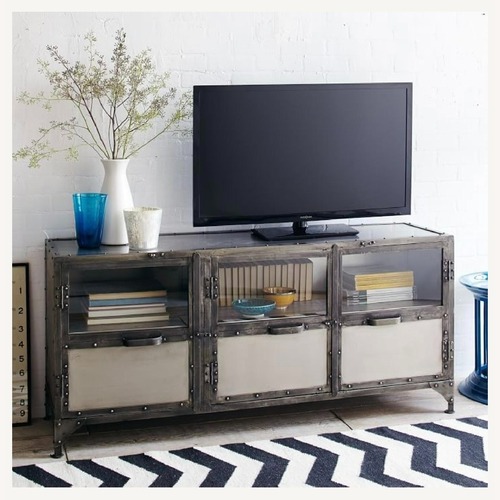 Used West Elm Industrial Metal Media Console for sale on AptDeco