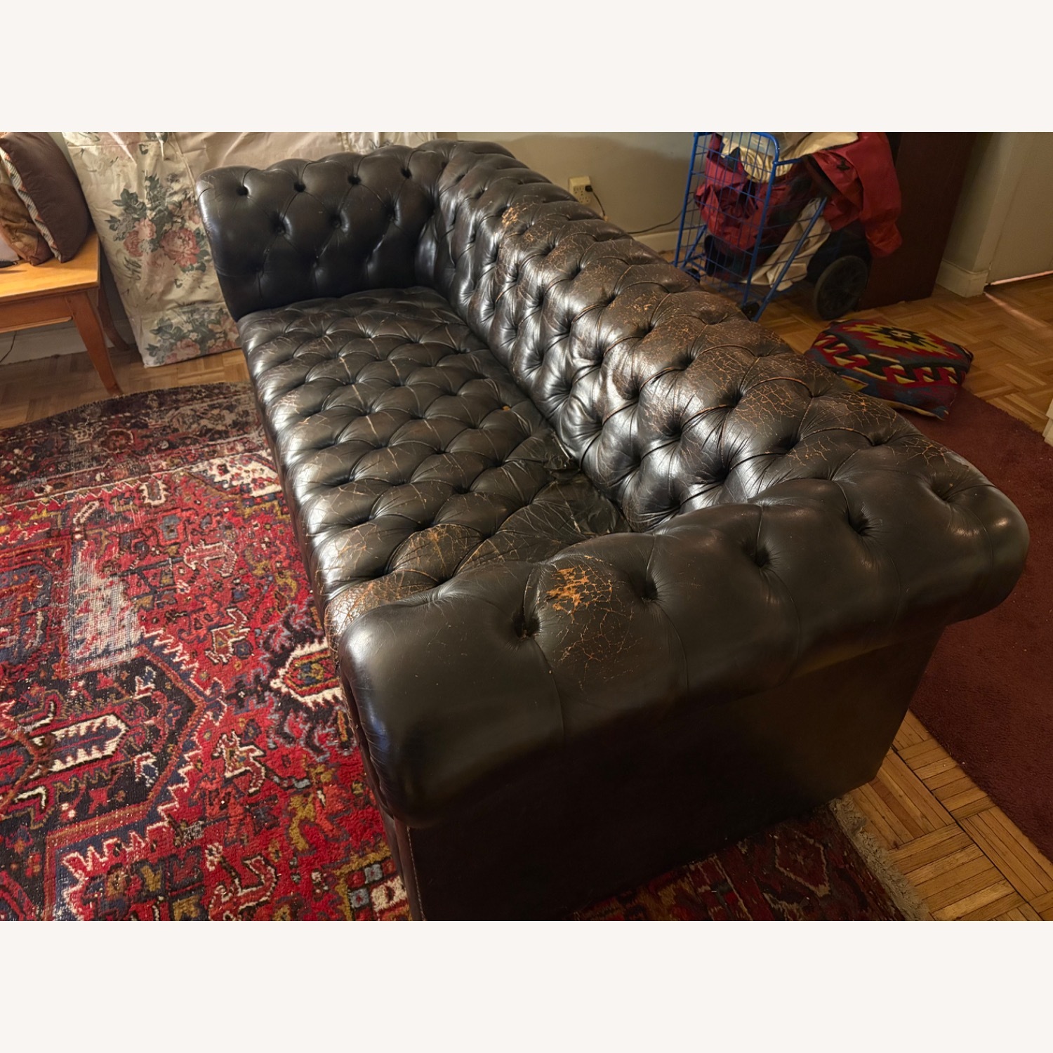 Vintage/Antique Dark Brown 3+ Seater Sofa - image-2
