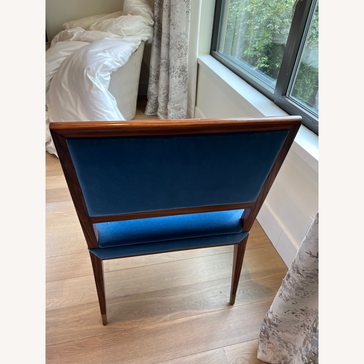 One King's Lane Blue Velvet Armchairs - image-4