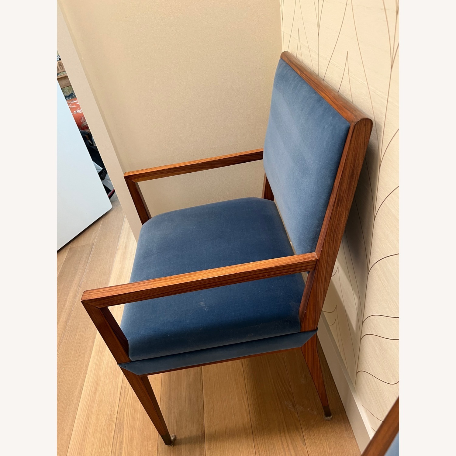 One King's Lane Blue Velvet Armchairs - image-2