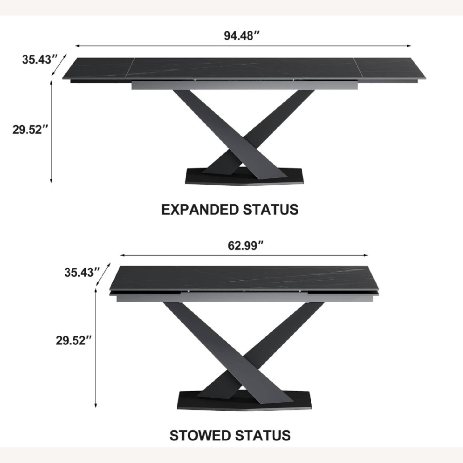 Wayfair Extendable Stone Top Dining Set Fabric Chairs - image-3