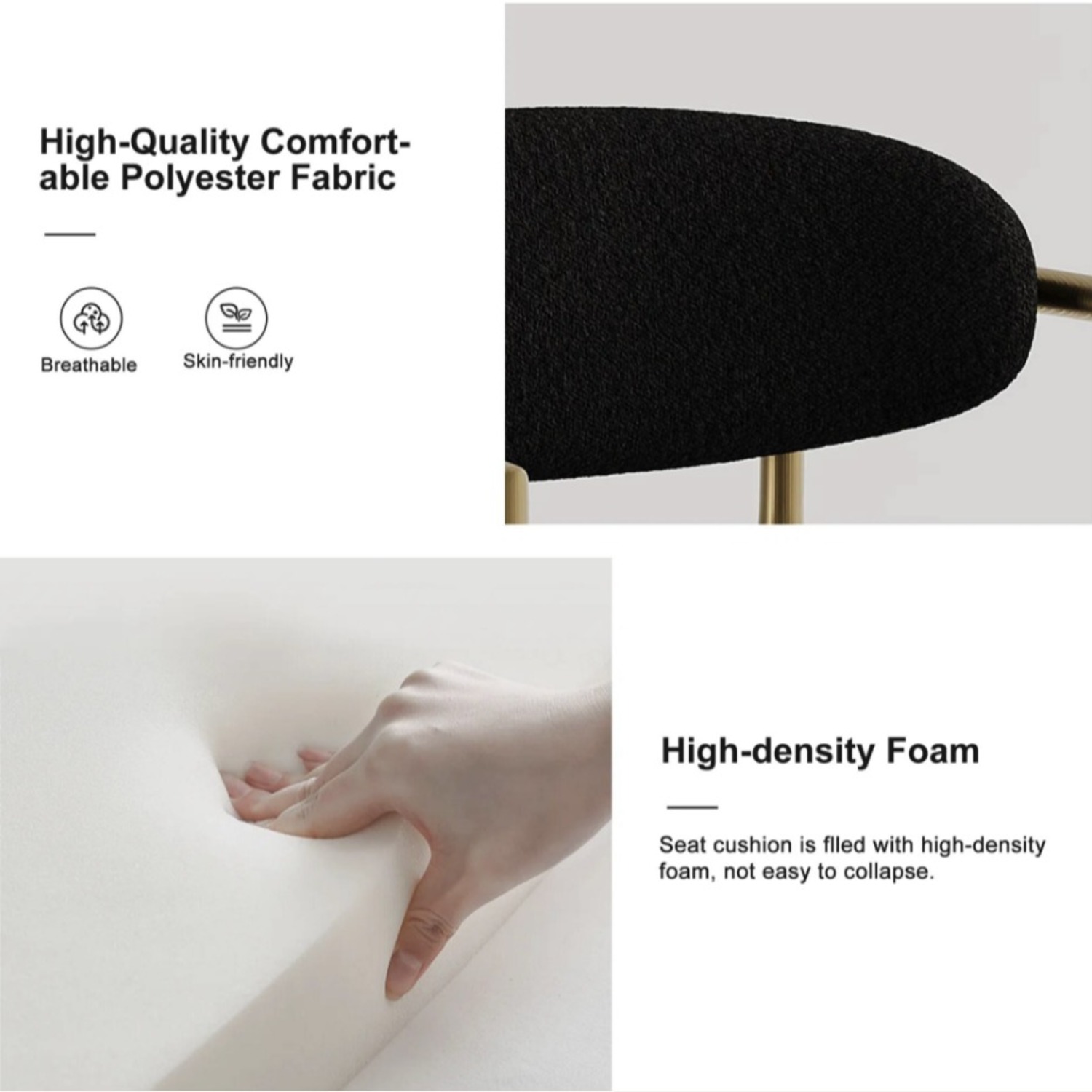 Wayfair Extendable Stone Top Dining Set Fabric Chairs - image-5