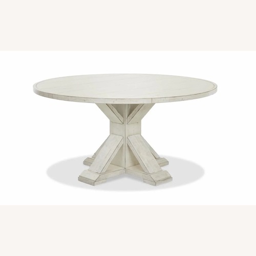 Used Legacy Classic Set Farmhouse Round Dining Table for sale on AptDeco