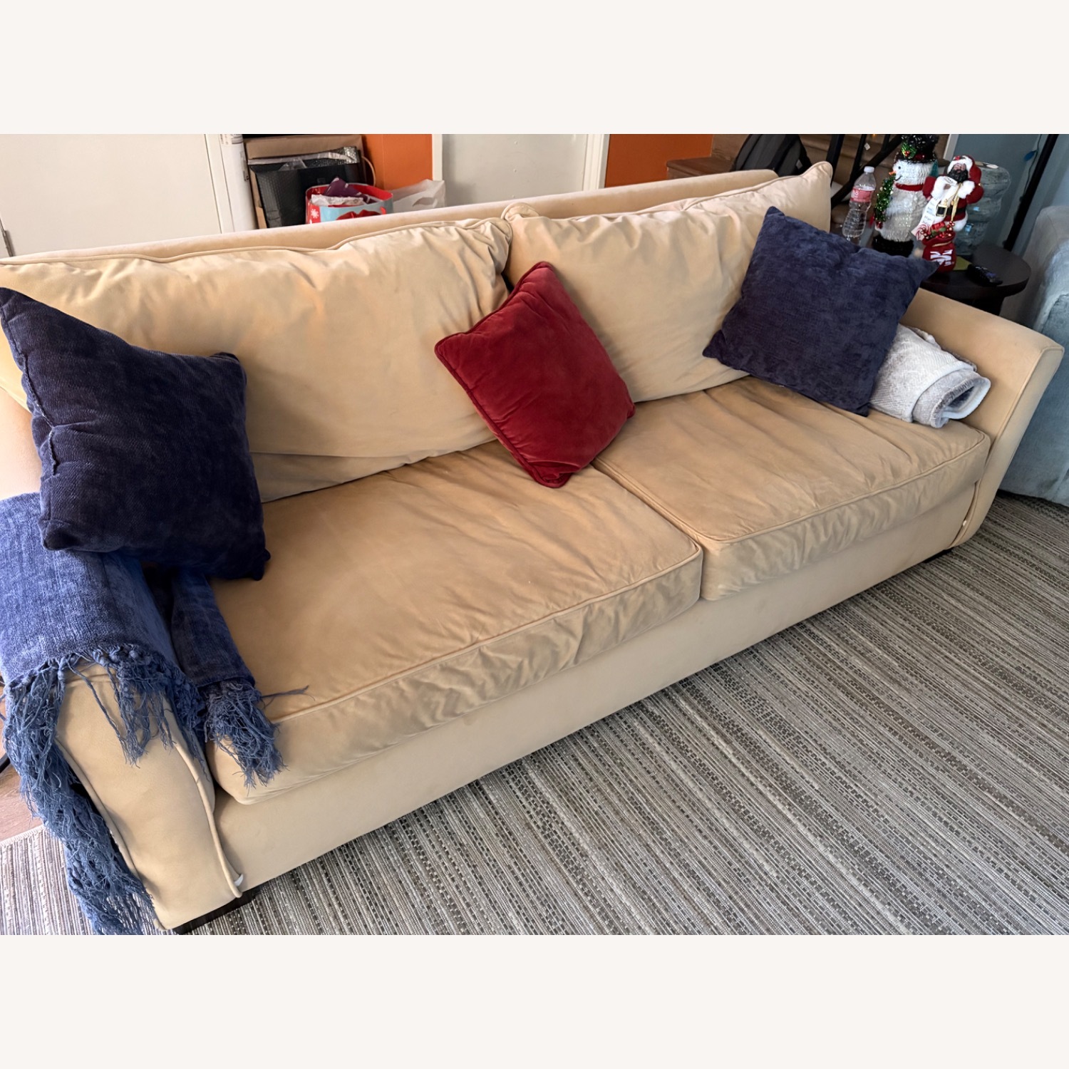 Redecorating-Comfy Beige Sofa - image-2