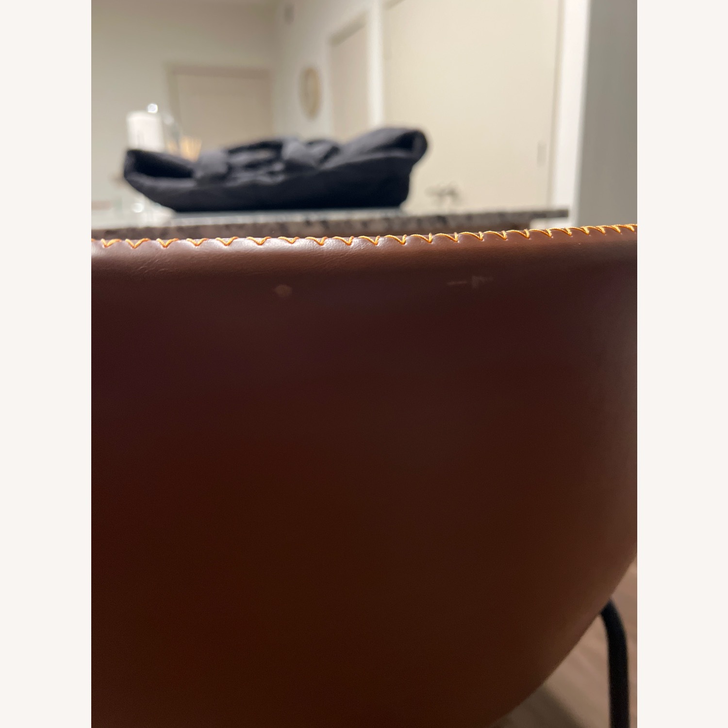 Amazon Light Brown Leather Dining Chairs - image-2