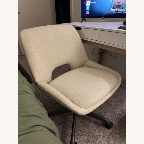 Used World Market Natural Fabric Office Chair for sale on AptDeco