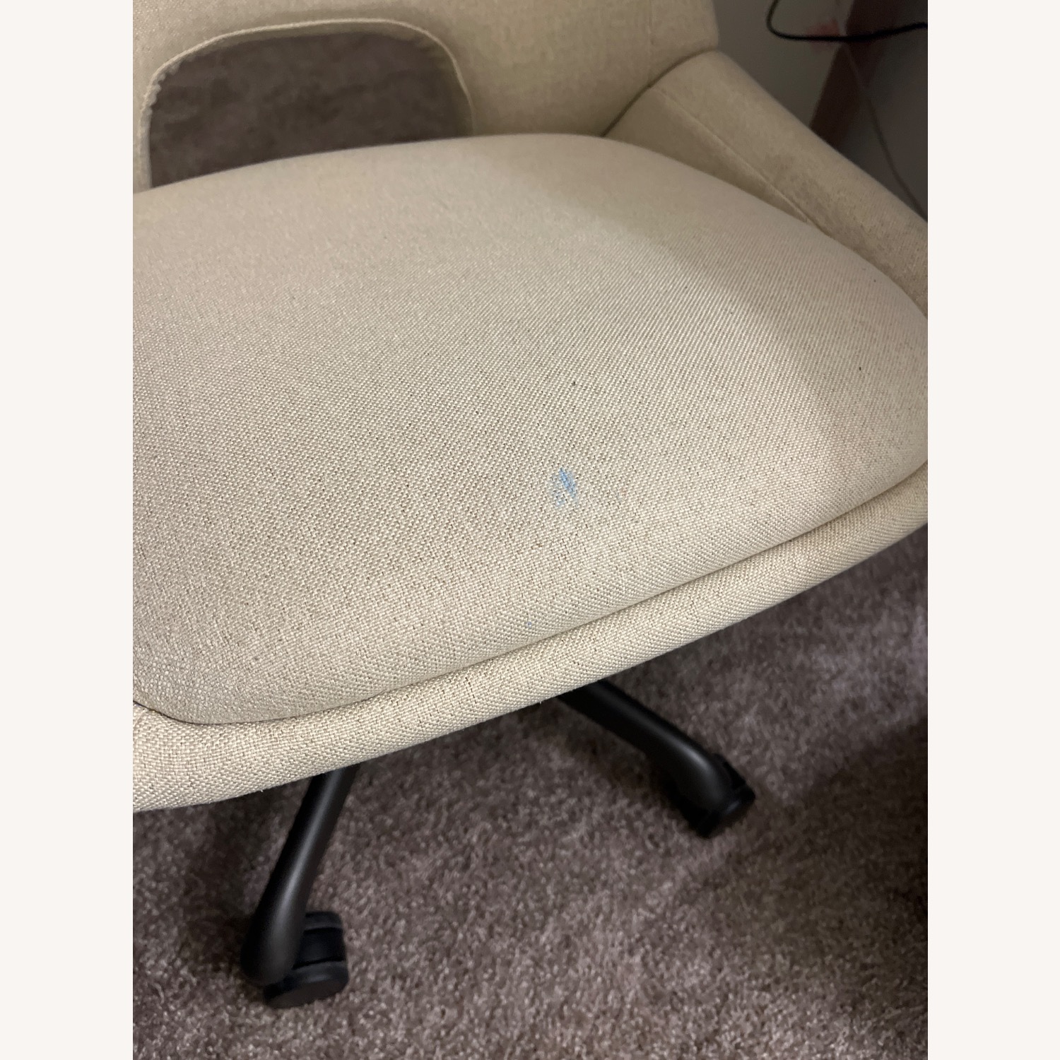 World Market Natural Fabric Office Chair - image-2