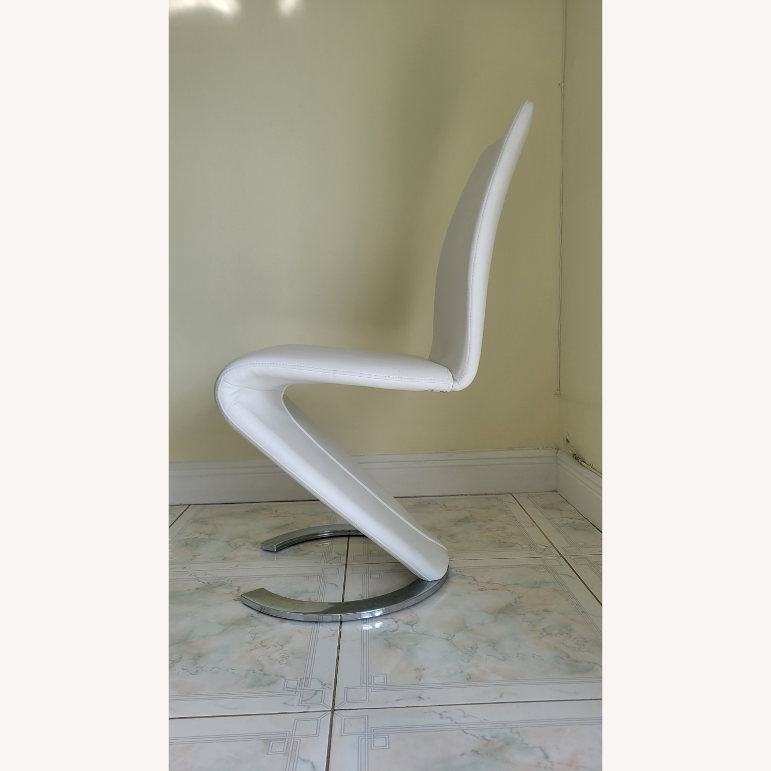 Safavieh White Faux Leather Dining Chairs - image-3