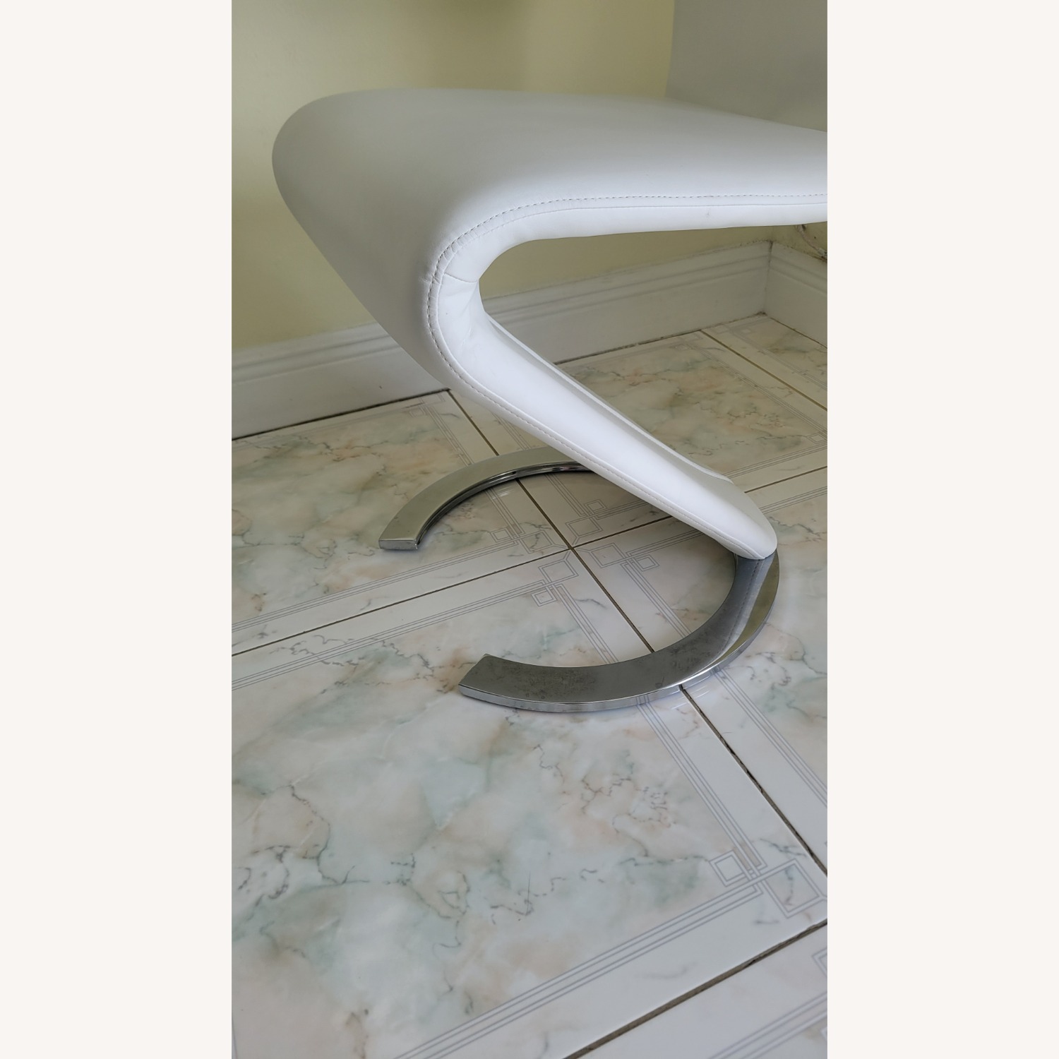 Safavieh White Faux Leather Dining Chairs - image-2