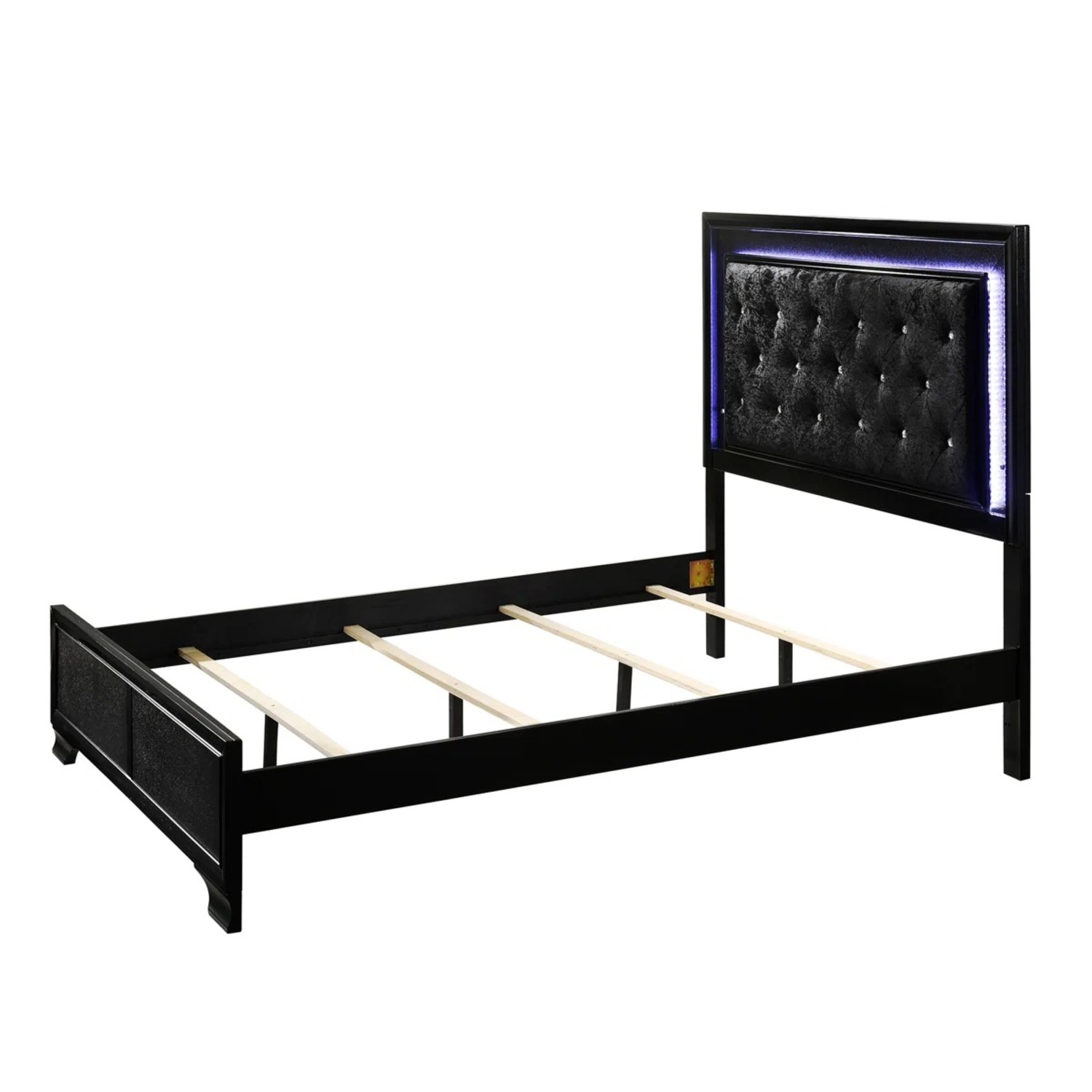 Wayfair Black Fabric King Bed - image-2