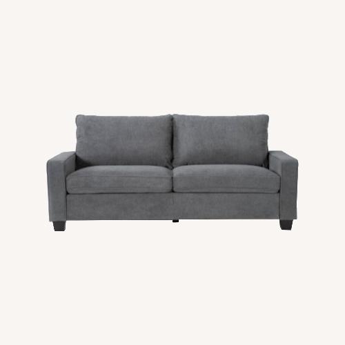Used Living Spaces Dark Gray Fabric 2 Seater Sofa for sale on AptDeco