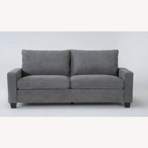 Used Living Spaces Dark Gray Fabric 2 Seater Sofa for sale on AptDeco