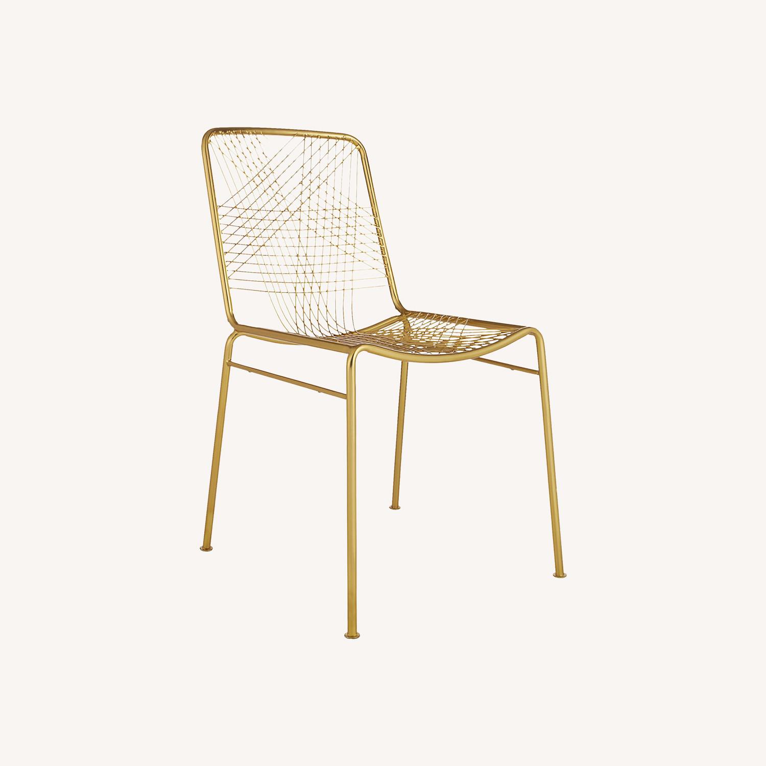 CB2 Alpha Brass Dining Chair - image-0