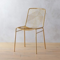 CB2 Alpha Brass Dining Chair