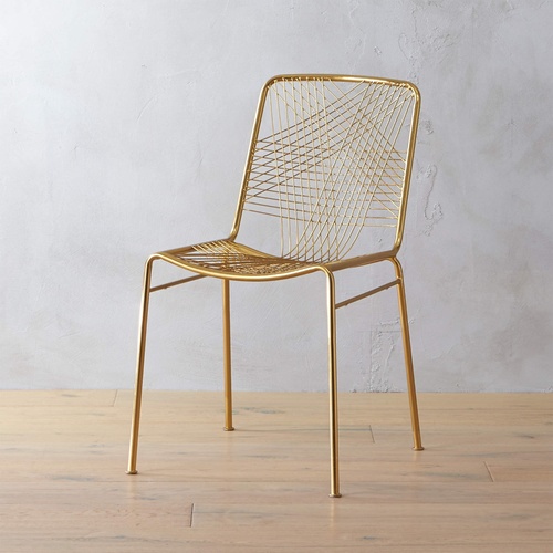 Used CB2 Alpha Brass Dining Chair for sale on AptDeco