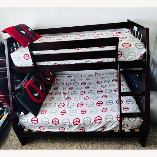 Used InRoom Designs Dark Brown Wood Full Bed for sale on AptDeco