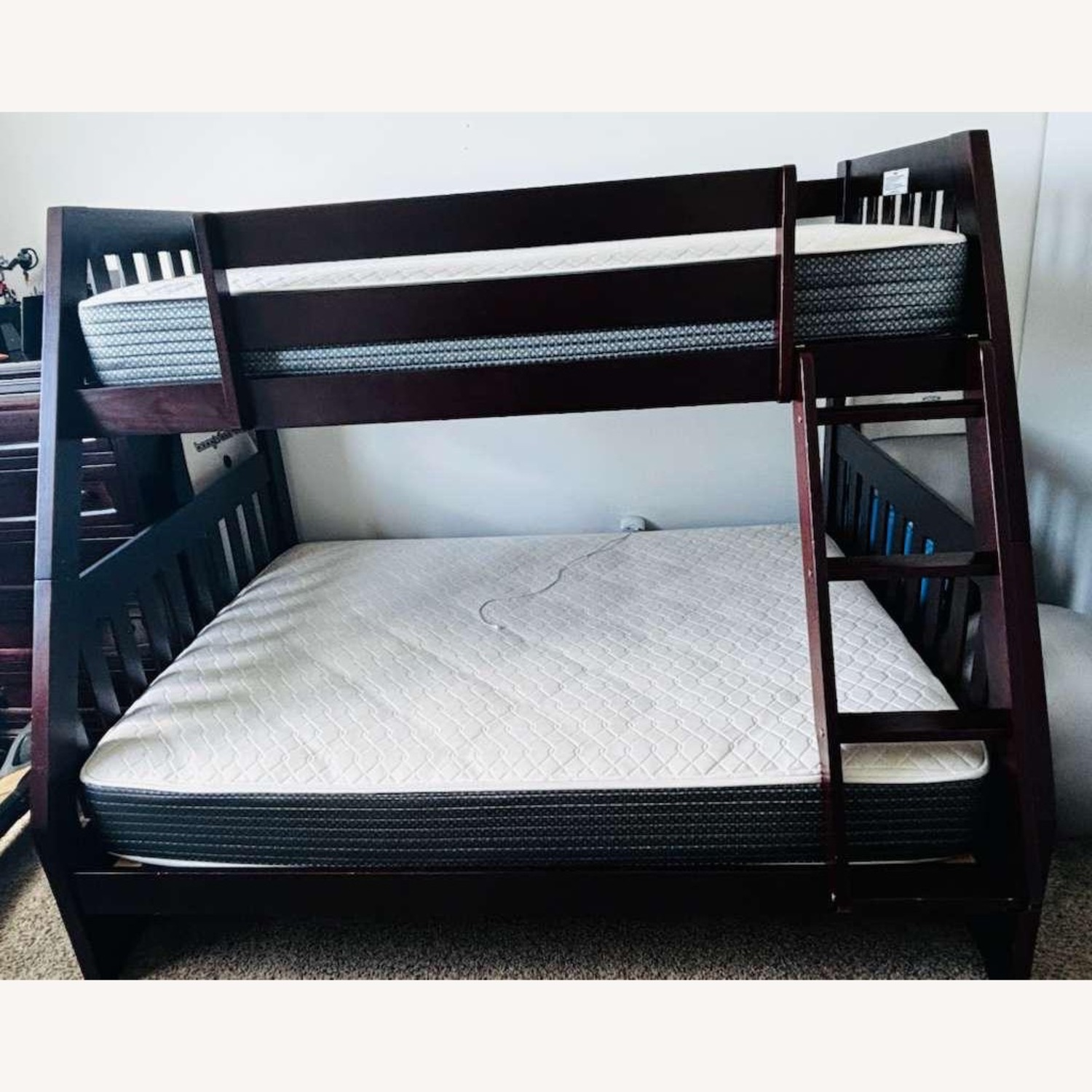 InRoom Designs Dark Brown Wood Full Bed - image-1