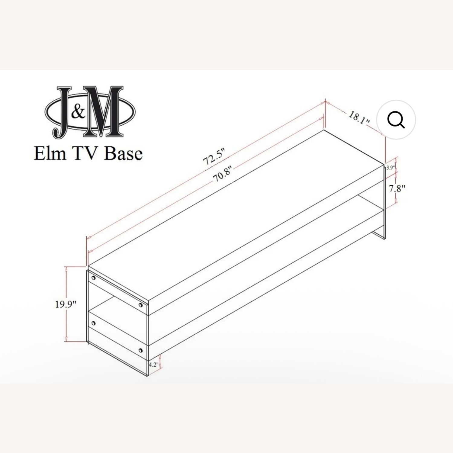 Elm Walnut Sleek TV Unit  - image-2