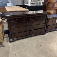 Ashley Furniture Cherry Brown 9-Drawer Dresser