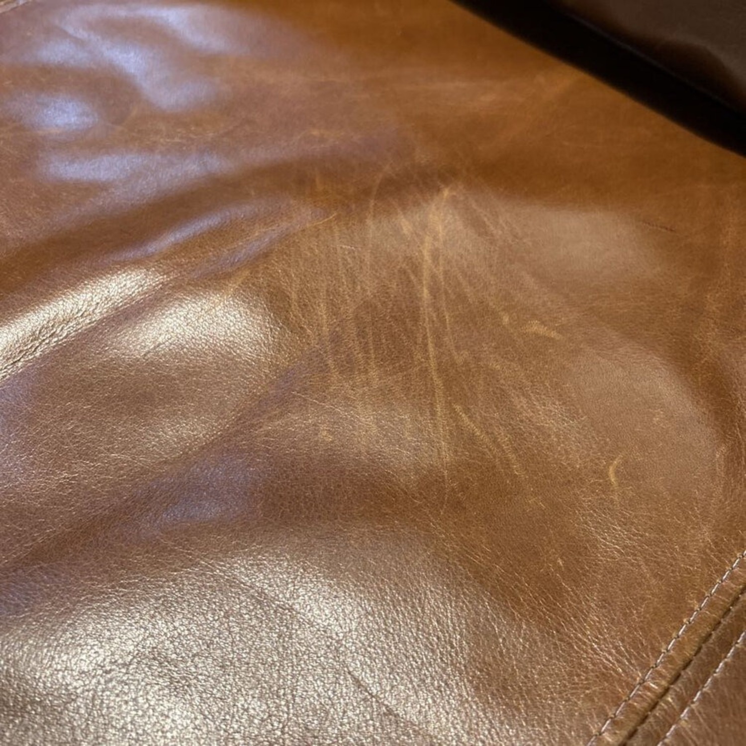 Samuel Curved 3pc Leather Roll Arm Sectional - image-3