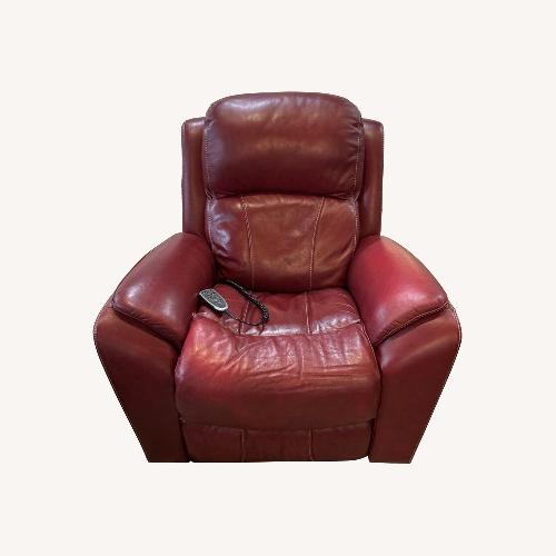 Used La-Z-Boy Leather Rocker Power Recliner Maroon for sale on AptDeco