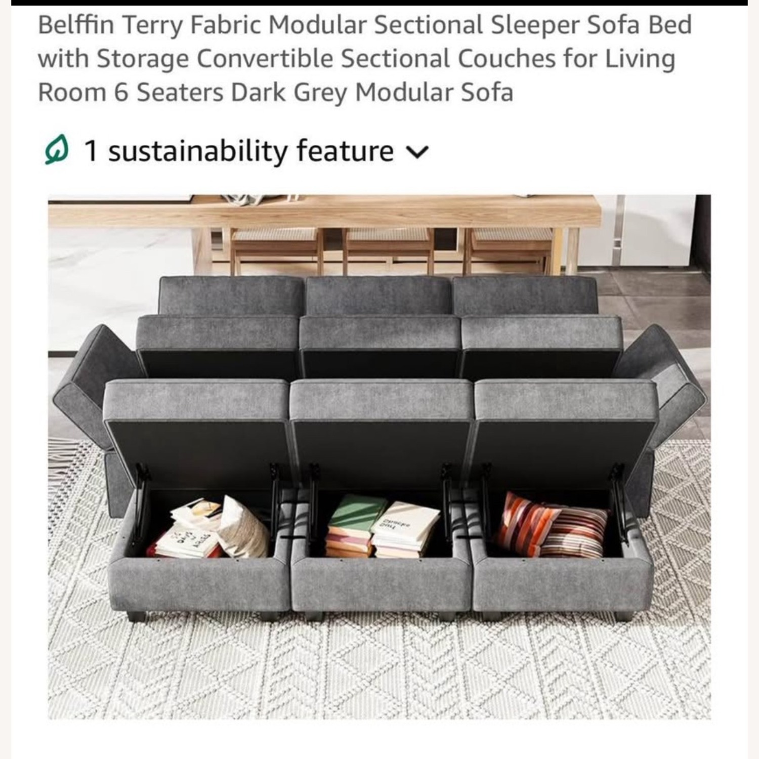 Belffin Modular Sectional Sofa Bed - image-2