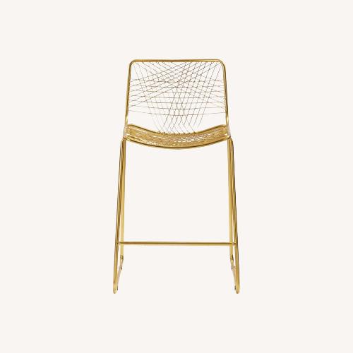 Used CB2 Alpha Brass Metal Bar Stools for sale on AptDeco