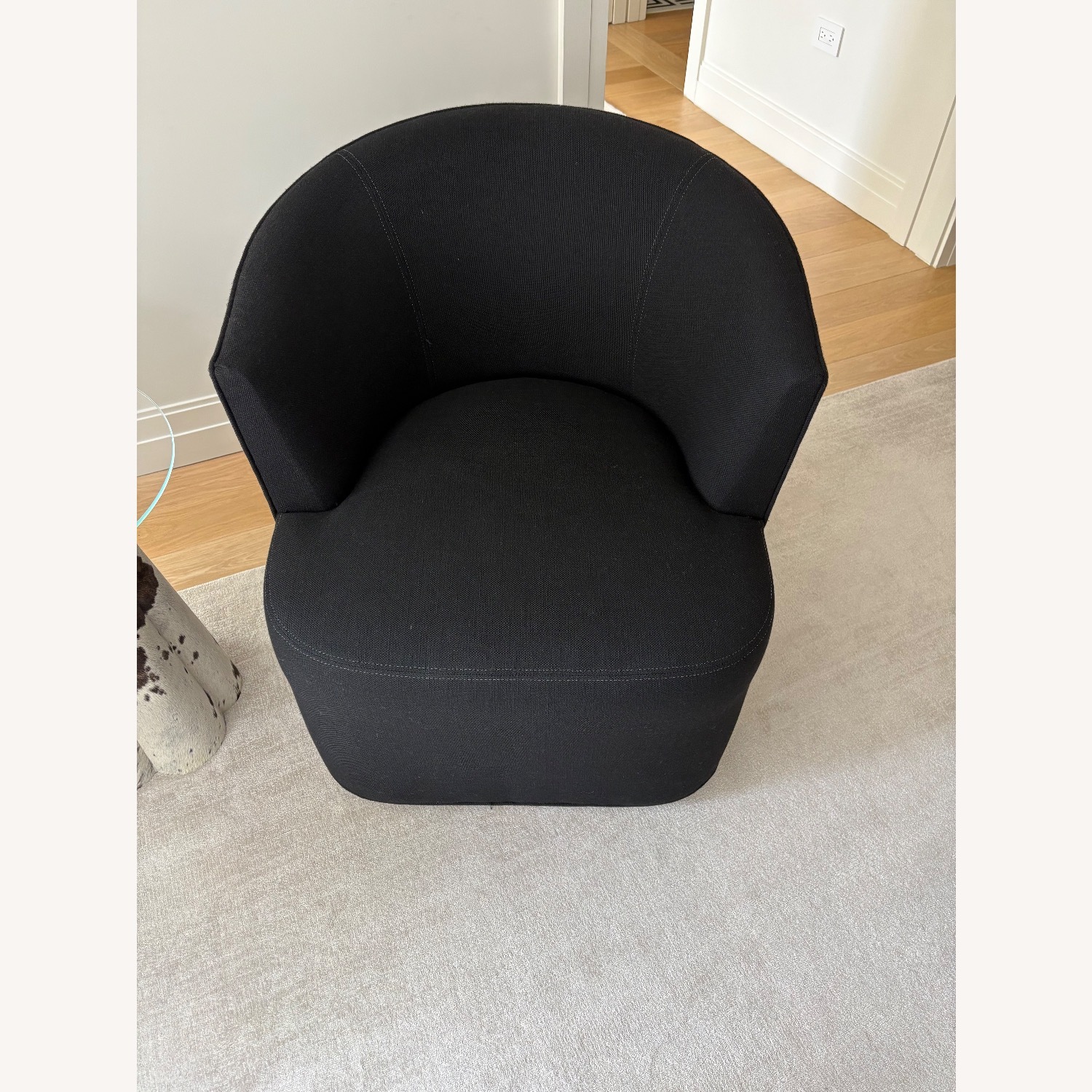 Restoration Hardware Arden Black Fabric Accent Chairs - image-1