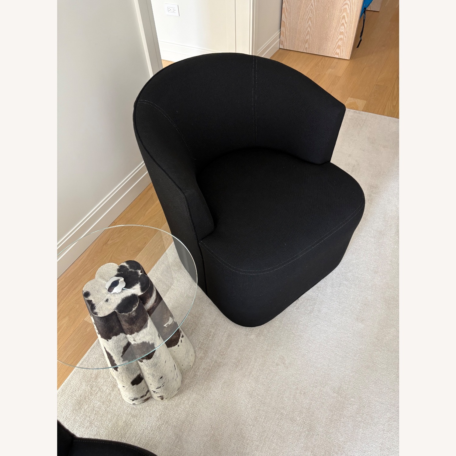 Restoration Hardware Arden Black Fabric Accent Chairs - image-3